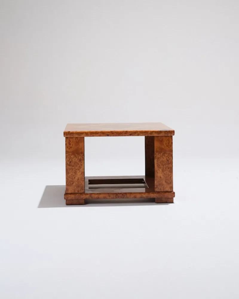 Pamono Elm Burr Side Table from Jean Claude Mahey, 1970s> Coffee & Side Tables