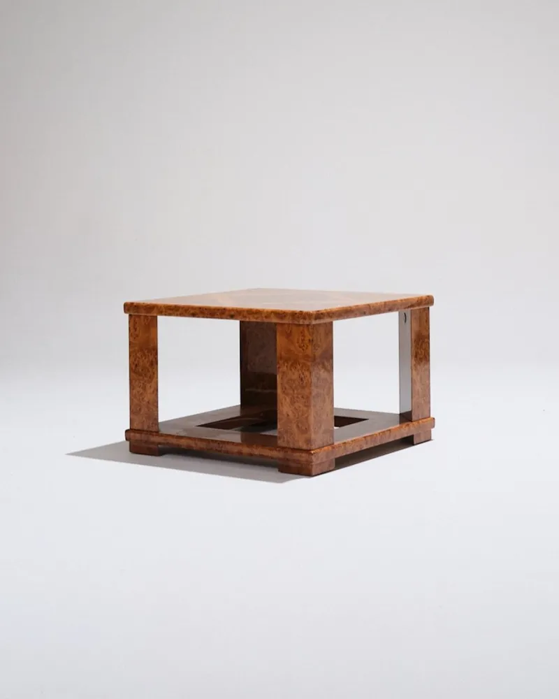 Pamono Elm Burr Side Table from Jean Claude Mahey, 1970s> Coffee & Side Tables