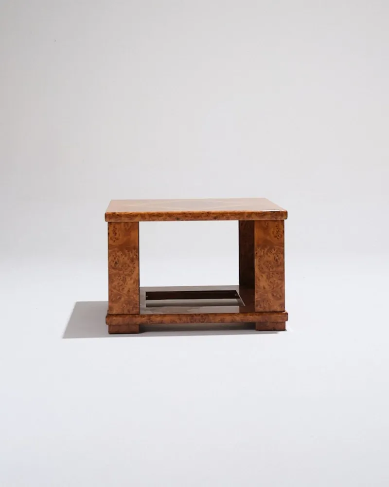 Pamono Elm Burr Side Table from Jean Claude Mahey, 1970s> Coffee & Side Tables