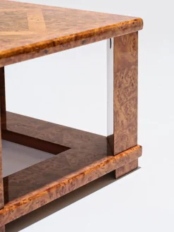 Pamono Elm Burr Side Table from Jean Claude Mahey, 1970s><noscript><img width=