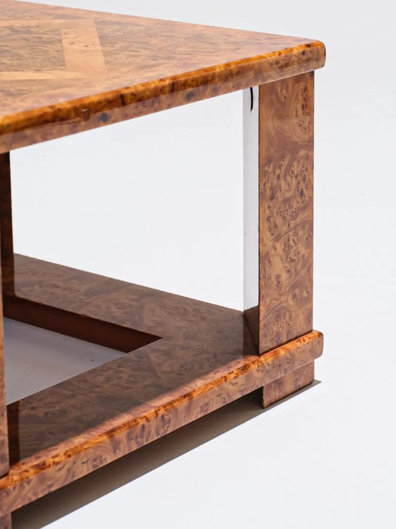 Pamono Elm Burr Side Table from Jean Claude Mahey, 1970s> Coffee & Side Tables
