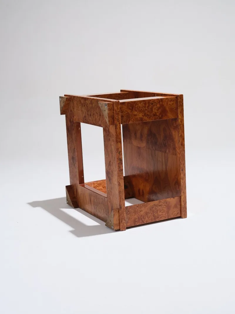 Pamono Elm Burr Side Table from Jean Claude Mahey, 1970s> Coffee & Side Tables