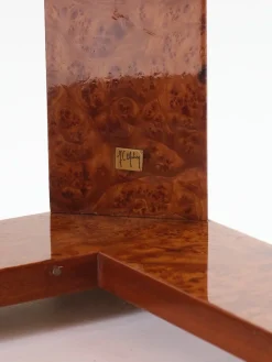 Pamono Elm Burr Side Table from Jean Claude Mahey, 1970s><noscript><img width=