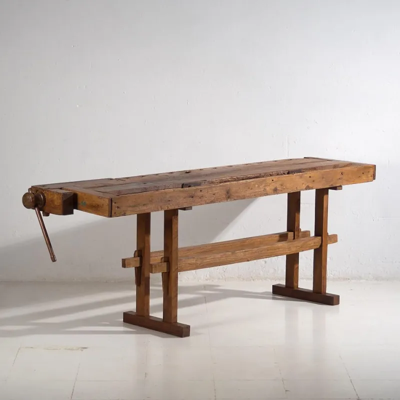 Pamono Elm Carpenter's Workbench, 1920s> Worktables & Workbenches