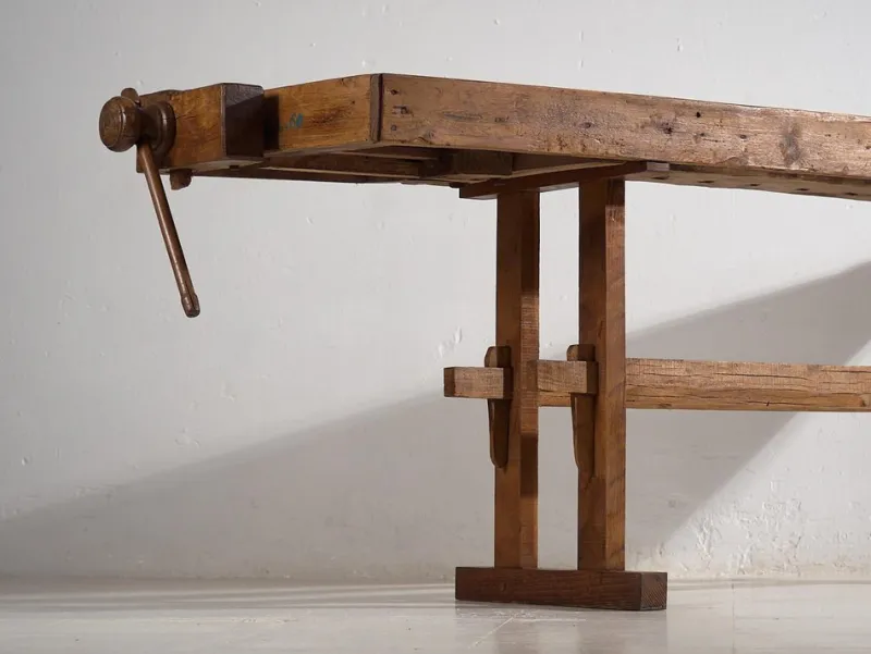 Pamono Elm Carpenter's Workbench, 1920s> Worktables & Workbenches