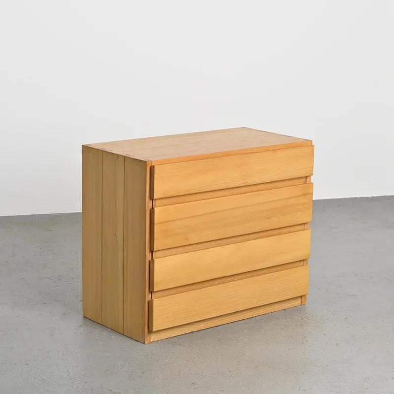 Pamono Elm Chest of Drawers from Maison Regain, France, 1970s> Dressers, Commodes & Chests