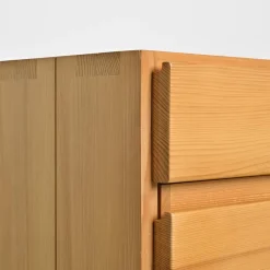 Pamono Elm Chest of Drawers from Maison Regain, France, 1970s><noscript><img width=