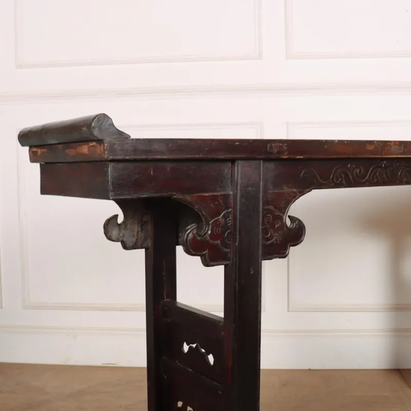 Pamono Elm Chinese Console Table, 1890s