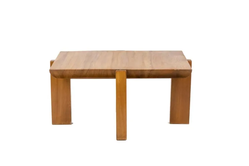 Pamono Elm Coffee Table by Luigi Gorgoni for Roche Bobois, 1980s> Coffee & Side Tables