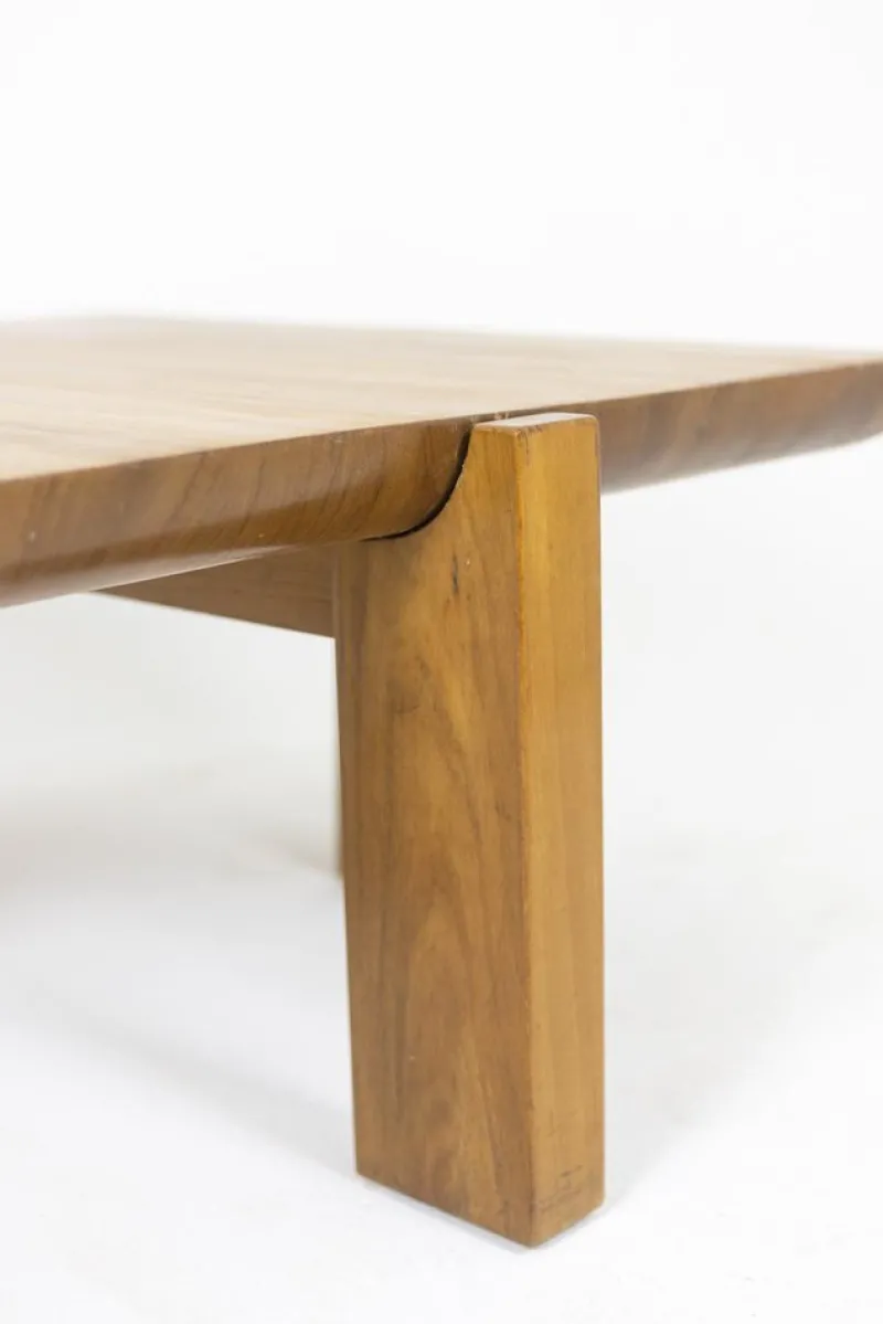 Pamono Elm Coffee Table by Luigi Gorgoni for Roche Bobois, 1980s> Coffee & Side Tables