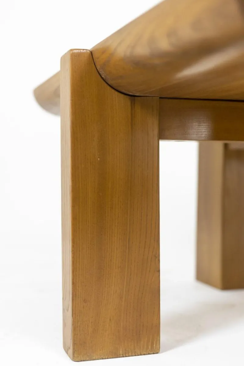 Pamono Elm Coffee Table by Luigi Gorgoni for Roche Bobois, 1980s> Coffee & Side Tables