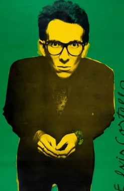 Sale Pamono Elvis Costello Stiff Records UK Tour Poster attributed to Barney Bubbles, 1977