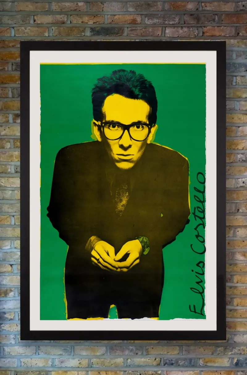 Sale Pamono Elvis Costello Stiff Records UK Tour Poster attributed to Barney Bubbles, 1977