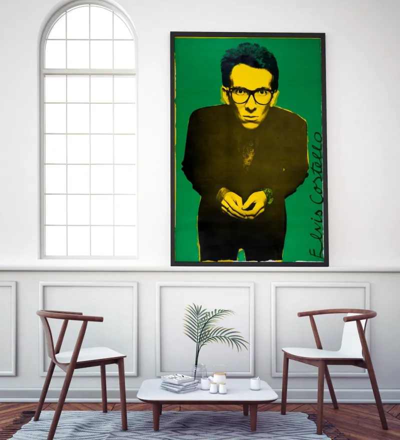 Sale Pamono Elvis Costello Stiff Records UK Tour Poster attributed to Barney Bubbles, 1977