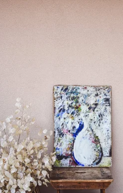 Outlet Pamono Emanuele Bettini, Vase of Flowers, 1963, Oil on Canvas