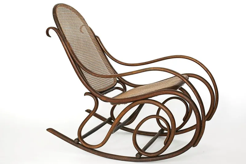 Pamono Embossed Rocking Chair by Michael Thonet, 1920s> Rocking Chairs