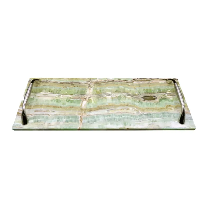 Pamono Emerald Green Onyx Tray by Euromarmi Store> Tabletop|Trays