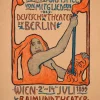 Pamono Emil Orlik, Performance by Members of the Deutsches Theater Zu Berlin, 1899, Lithograph> Art Nouveau