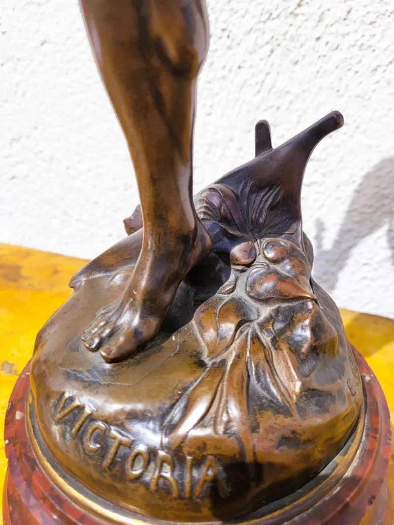 Pamono Emile Picault, Victoria, Bronze Sculpture, Late 19th Century