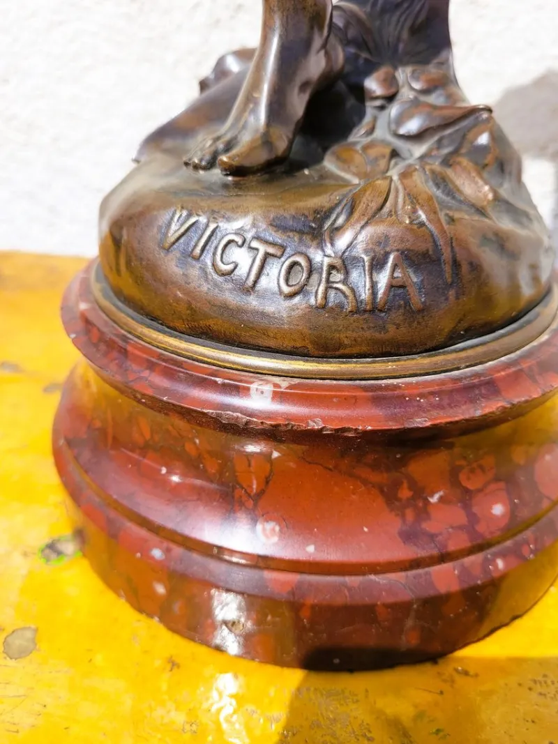 Pamono Emile Picault, Victoria, Bronze Sculpture, Late 19th Century