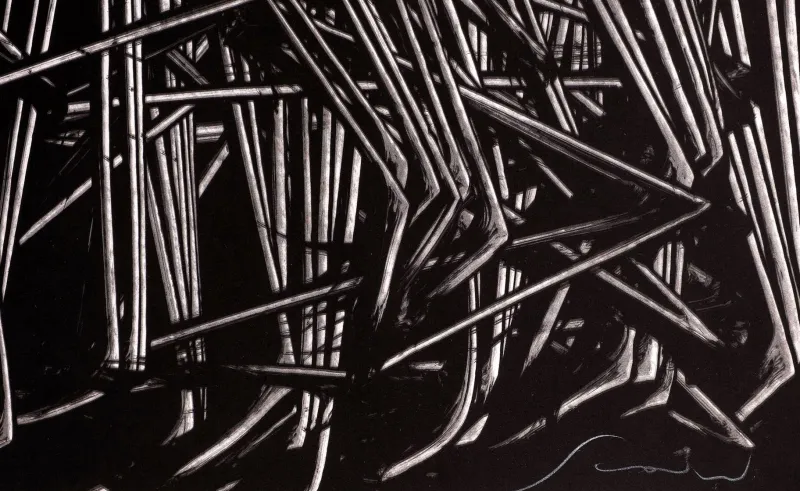 Pamono Emilio Scanavino, Tramature, Original Serigraph, 1970s> Abstraction