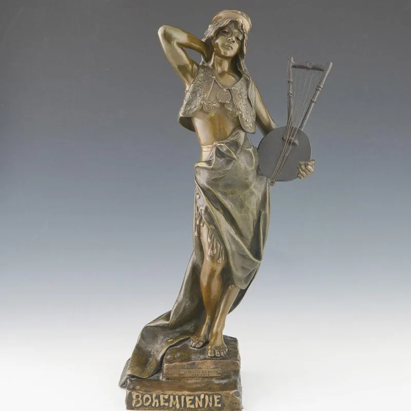 Discount Pamono Emmanuel Villanis, Art Nouveau Bohemienne, 1890s-1910s, Bronze