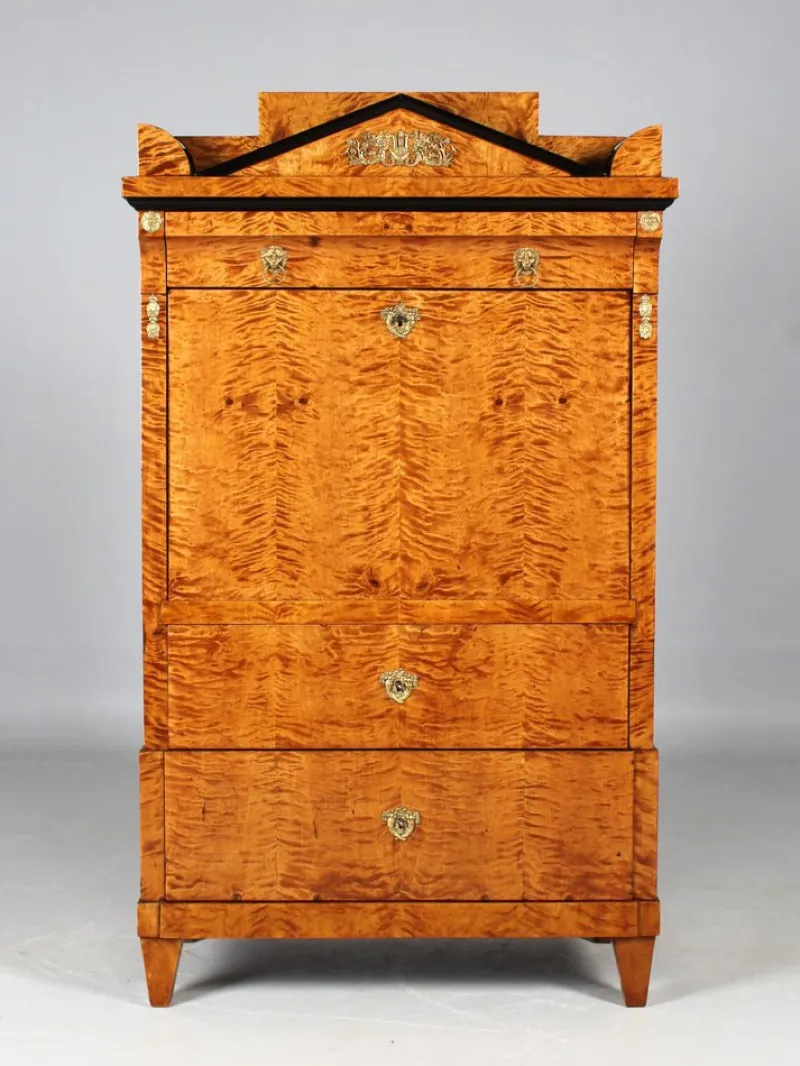 Pamono Empire Birch Secretary, 1820s> Secretaires