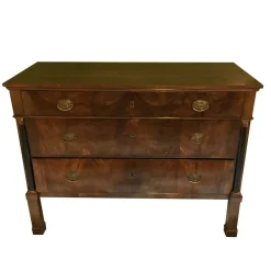 Pamono Empire Chest of Drawers in Walnut with Bronze Details, 18th Century> Dressers, Commodes & Chests