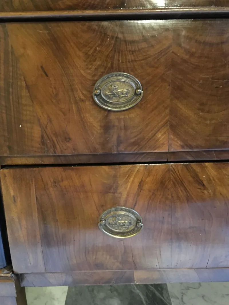 Pamono Empire Chest of Drawers in Walnut with Bronze Details, 18th Century> Dressers, Commodes & Chests