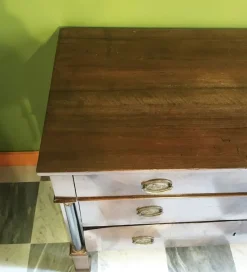 Pamono Empire Chest of Drawers in Walnut with Bronze Details, 18th Century><noscript><img width=