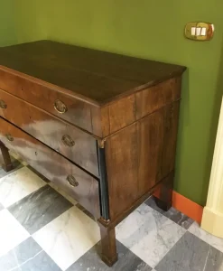 Pamono Empire Chest of Drawers in Walnut with Bronze Details, 18th Century><noscript><img width=