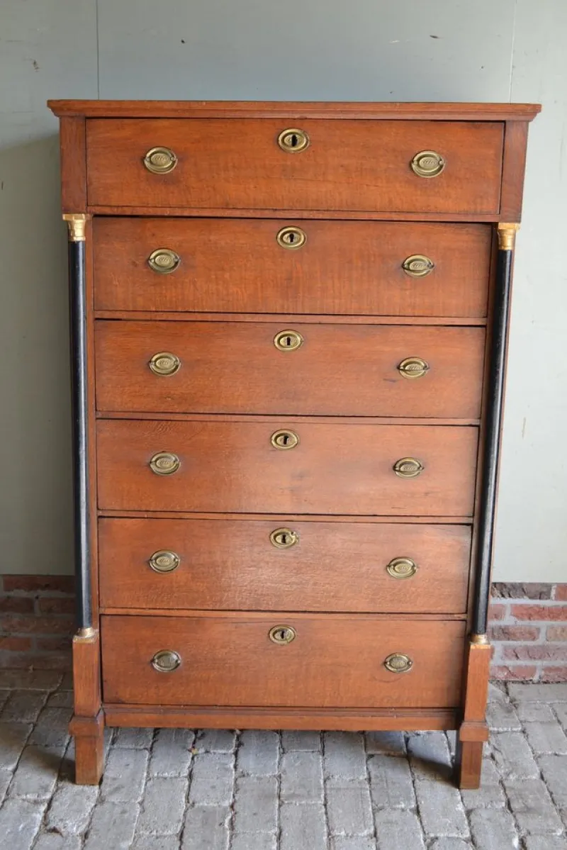 Pamono Empire Chiffoniere in Oak> Dressers, Commodes & Chests