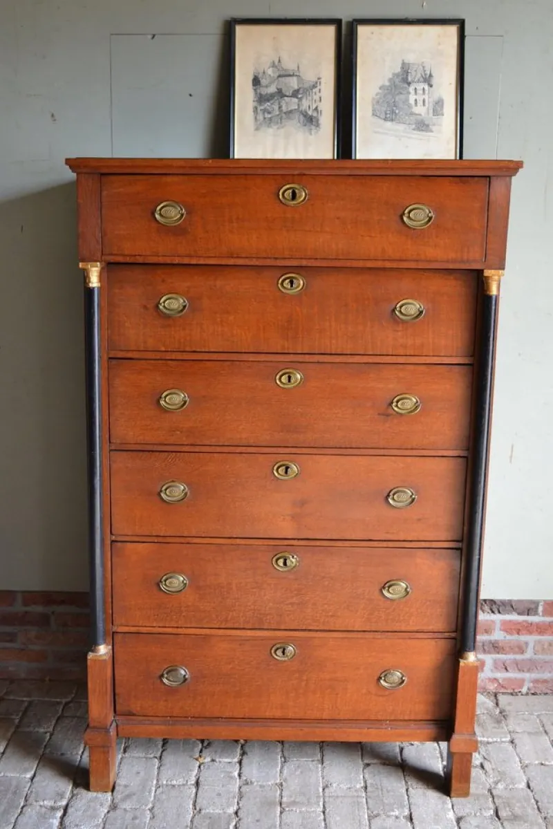 Pamono Empire Chiffoniere in Oak> Dressers, Commodes & Chests