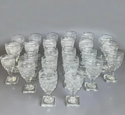 Pamono Empire Cut Crystal & Glass Set from Sainte Anne Crystal Factory, Belgium, 19th Century, Set of 175><noscript><img width=
