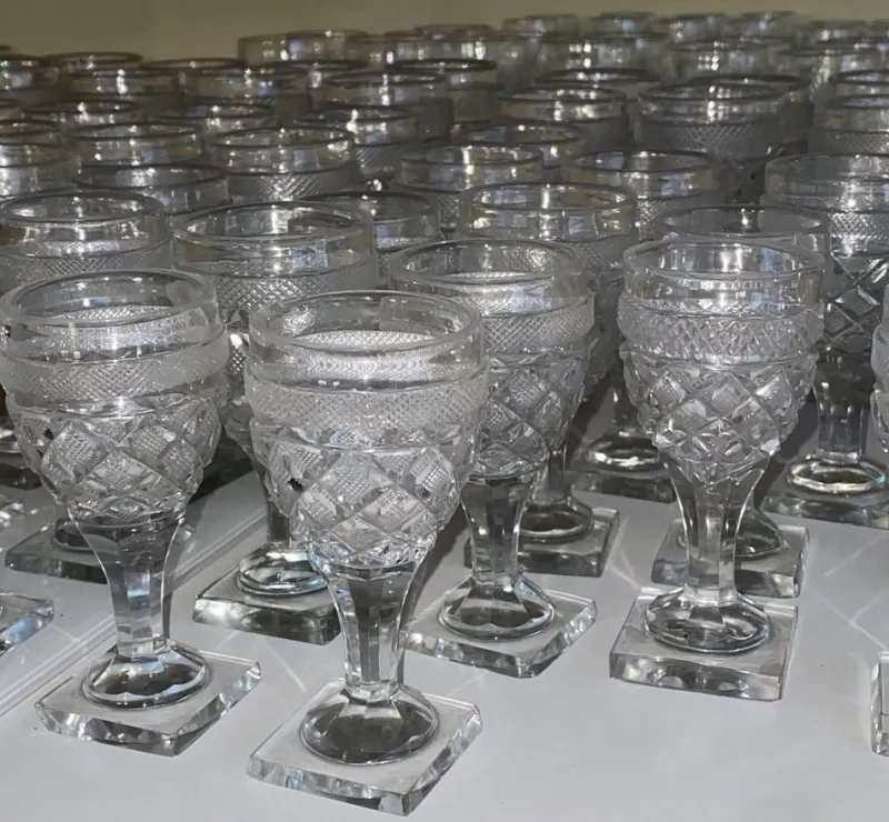 Pamono Empire Cut Crystal & Glass Set from Sainte Anne Crystal Factory, Belgium, 19th Century, Set of 175> Glassware