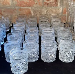 Pamono Empire Cut Crystal & Glass Set from Sainte Anne Crystal Factory, Belgium, 19th Century, Set of 175><noscript><img width=