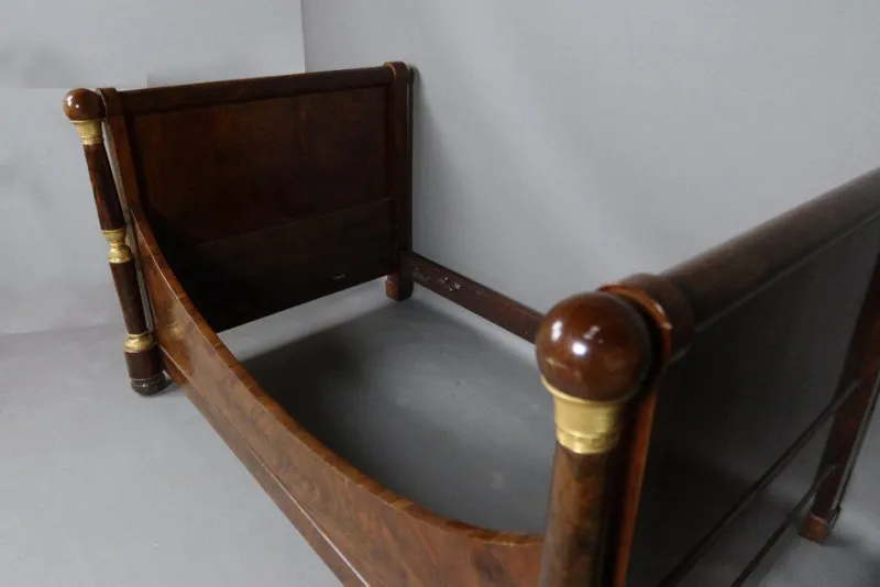 Best Pamono Empire Mahogany Bed, 1800s