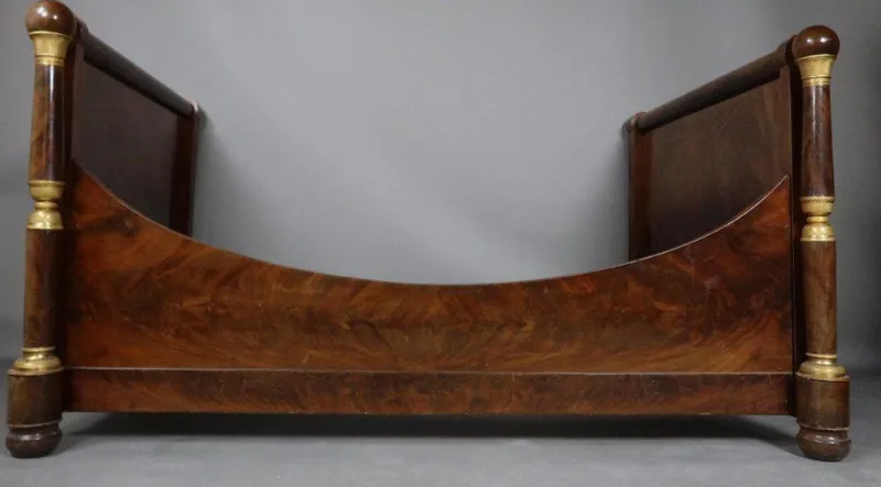 Best Pamono Empire Mahogany Bed, 1800s