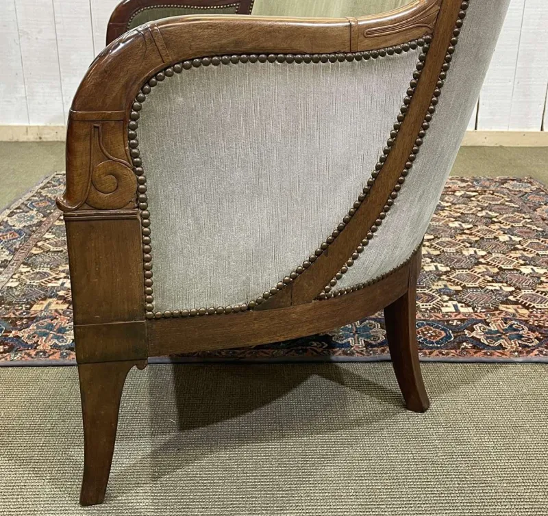 New Pamono Empire Mahogany Bench, 19th Century