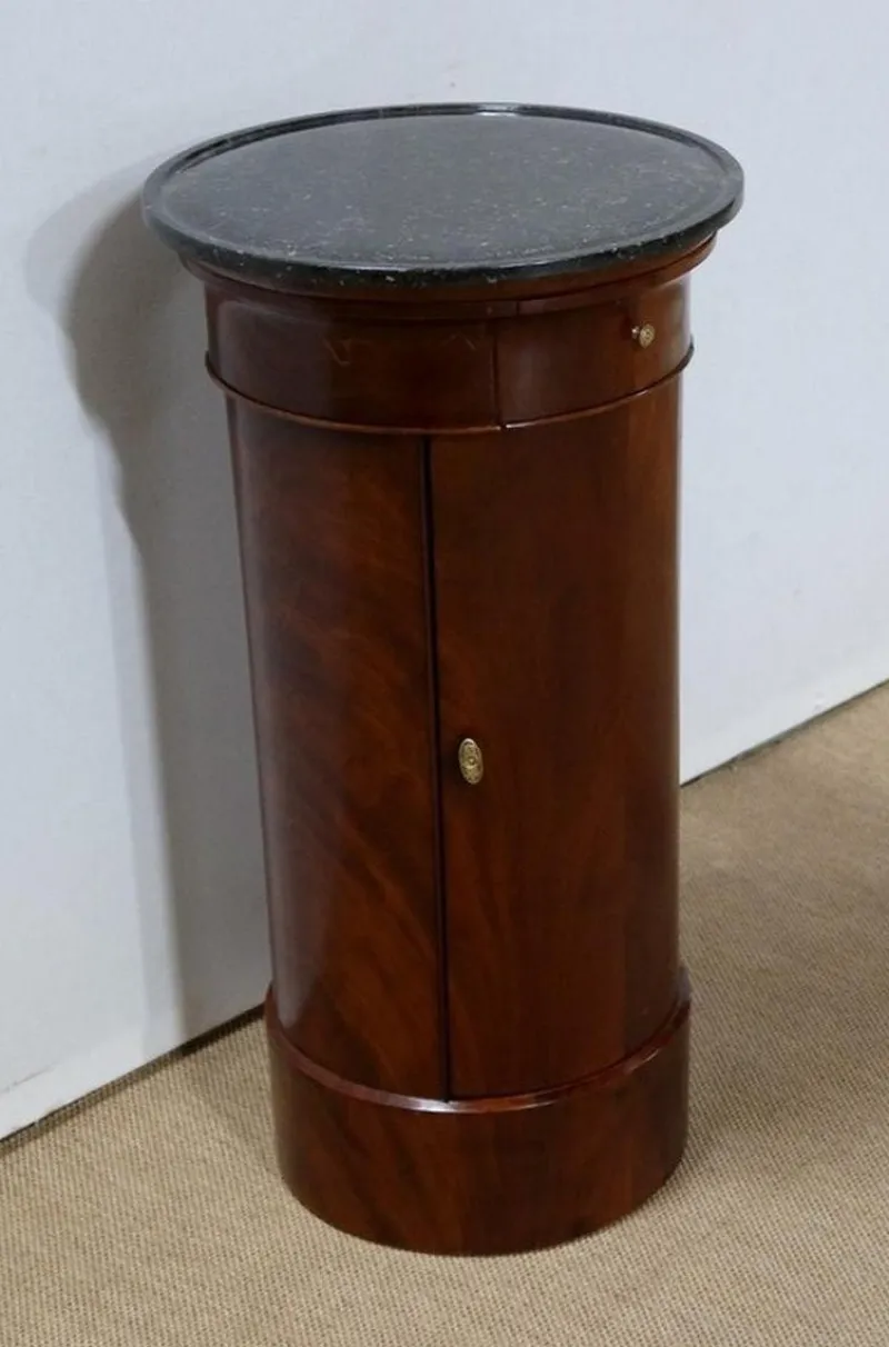 Pamono Empire Mahogany Bramble Veneer Stool> Pedestals And Columns