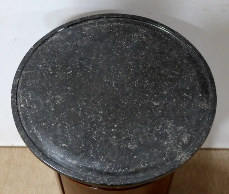 Pamono Empire Mahogany Bramble Veneer Stool> Pedestals And Columns