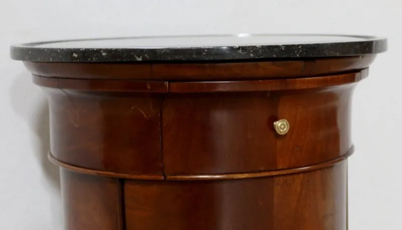 Pamono Empire Mahogany Bramble Veneer Stool> Pedestals And Columns