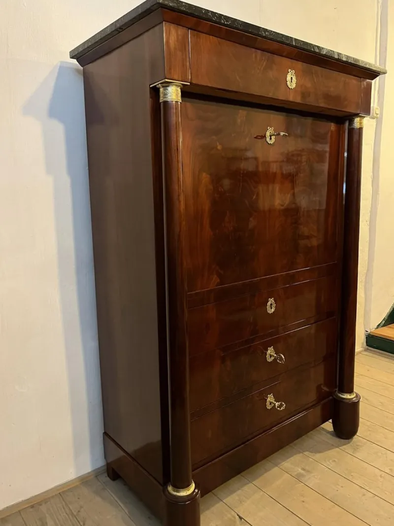Pamono Empire or Biedermeier Period Secretary> Secretaires