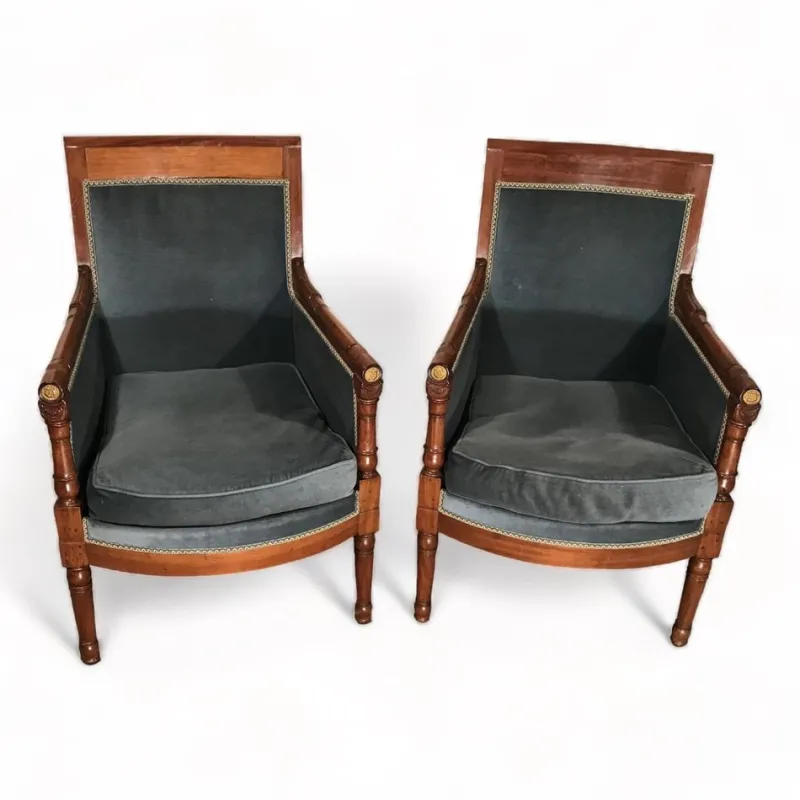 Pamono Empire Salon Suite in the style of Jacob Desmalter, France, 1810s, Set of 6> Living Room Sets