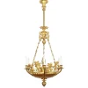 Outlet Pamono Empire Style Chandelier in Gilded Bronze with Cherubs, 1950s