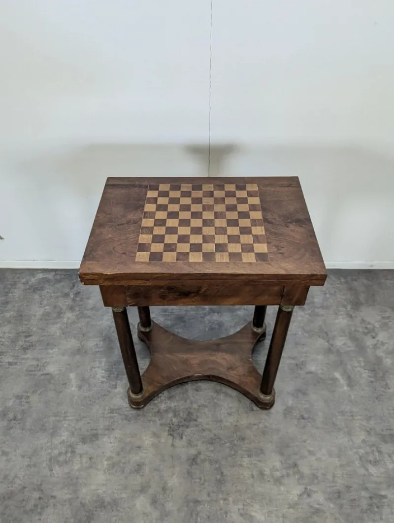 Pamono Empire Style Game Table in Mahogany> Game Tables