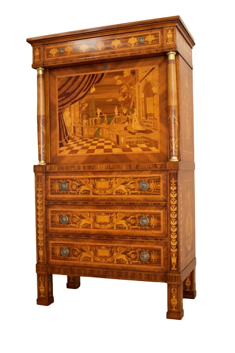 Outlet Pamono Empire Style Inlaid Secretaire, 1990s