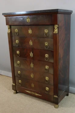 Clearance Pamono Empire Style Mahogany Chest of Drawers, 1980s