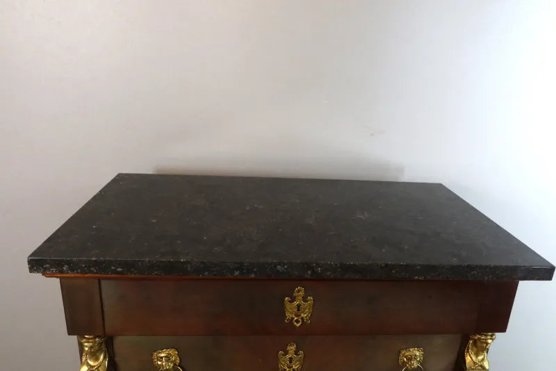 Clearance Pamono Empire Style Mahogany Chest of Drawers, 1980s