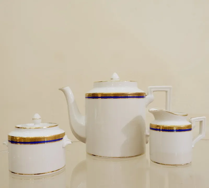 Pamono Empire Style Porcelain Tea Set by Richard Ginori, Set of 43> Coffee & Tea Service